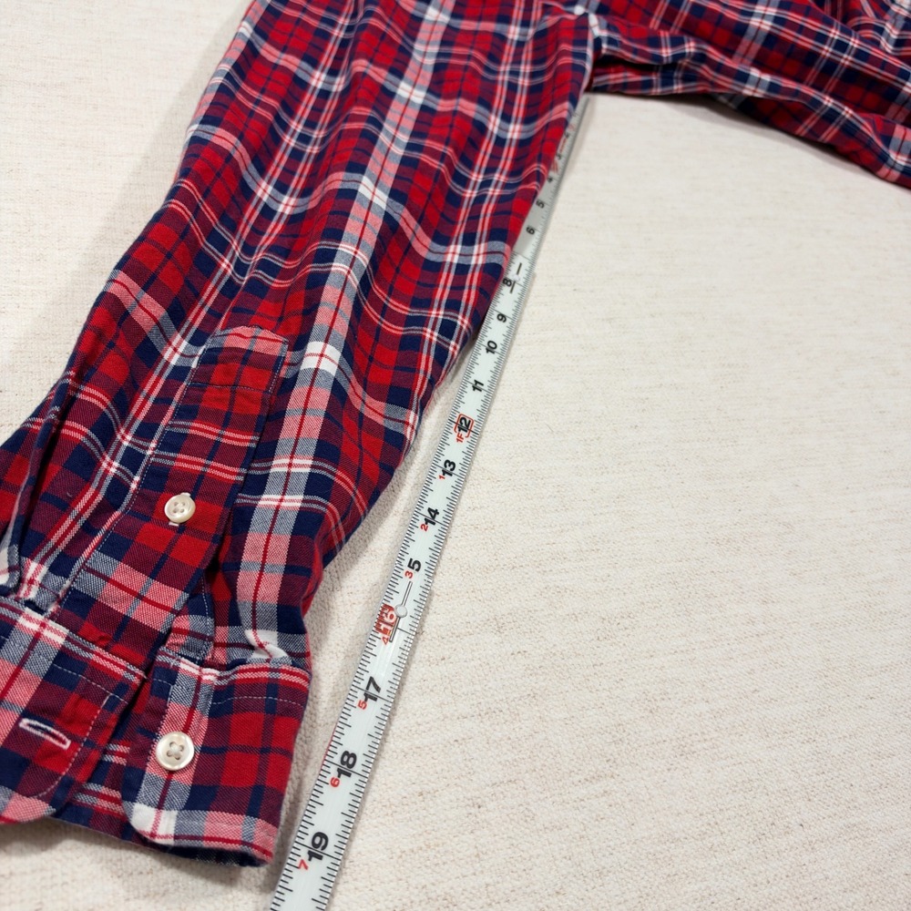 Polo Ralph Lauren Button Down Mens XXL Red Plaid Classic Fit Long Sleeve Shirt - Picture 9 of 10